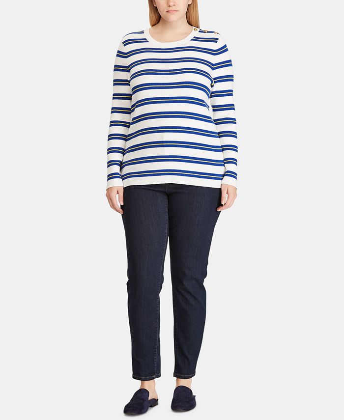 Lauren Ralph Lauren Plus Size Striped Sweater Macy's