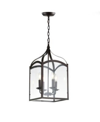 Ruth 4-Light Lantern Metal, Glass Led Pendant