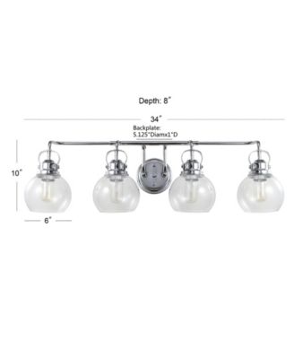 Shirley 4-Light Metal, Bubbled Glass Vanity Light