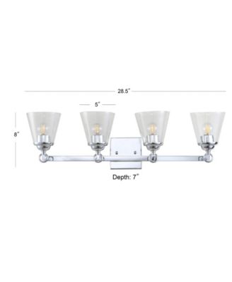 Marion 4-Light Hurricane Metal, Glass Vanity Light