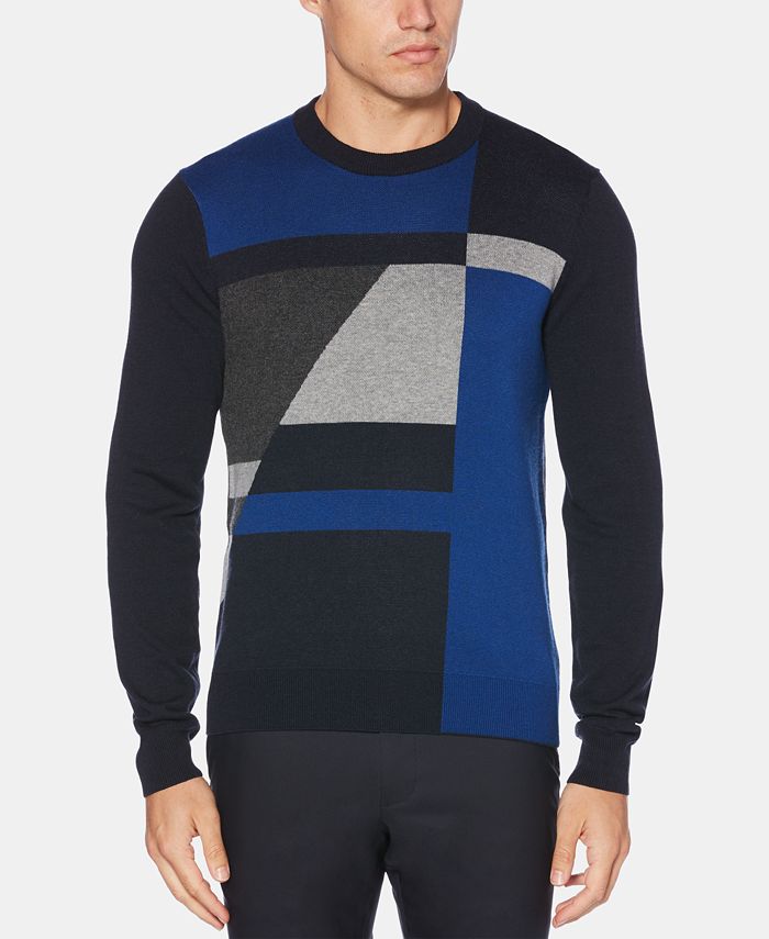 Perry Ellis Men's Colorblocked Sweater - Macy's
