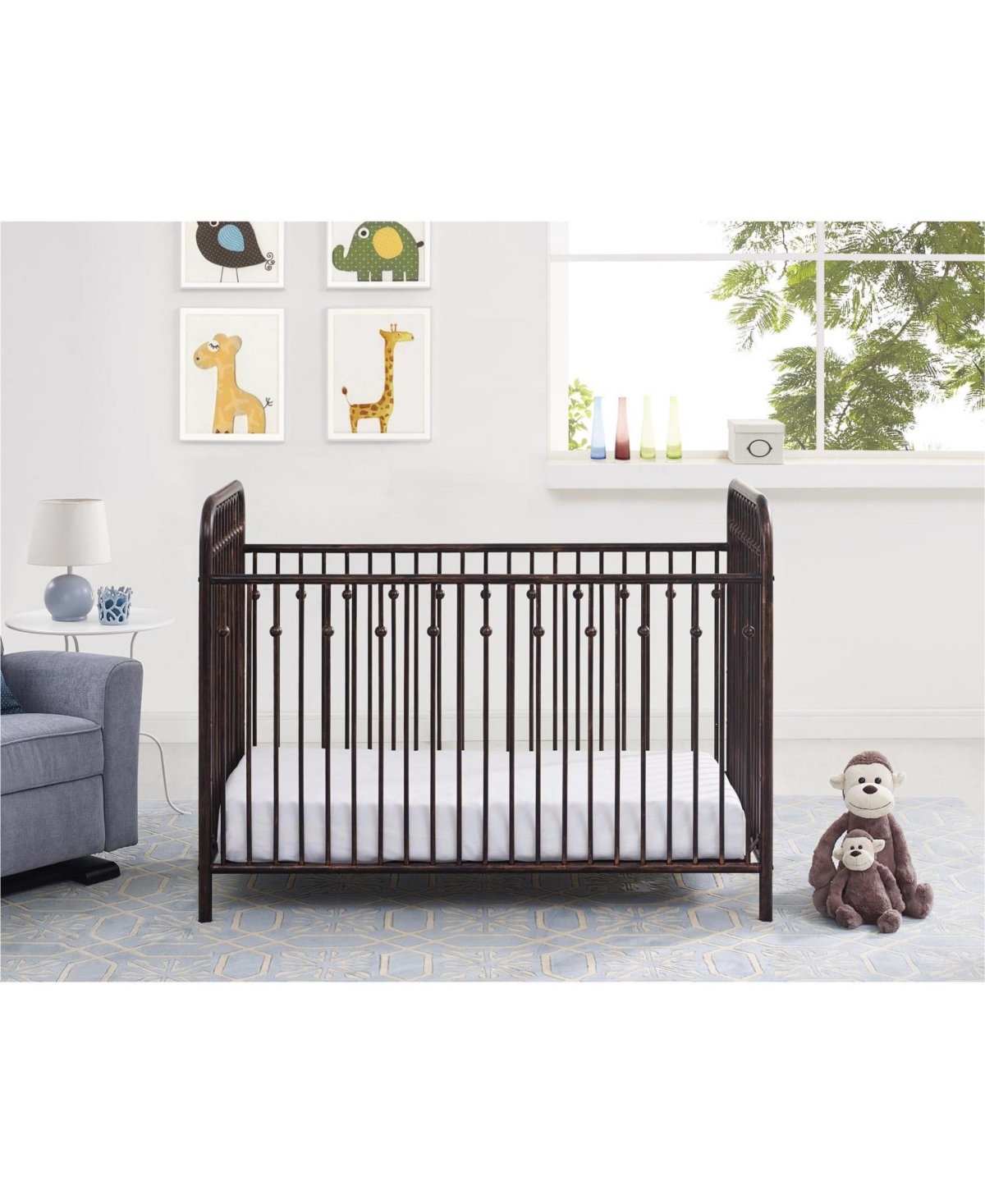 Little Seeds Monarch Hill Ivy Metal Crib In Gray ModeSens