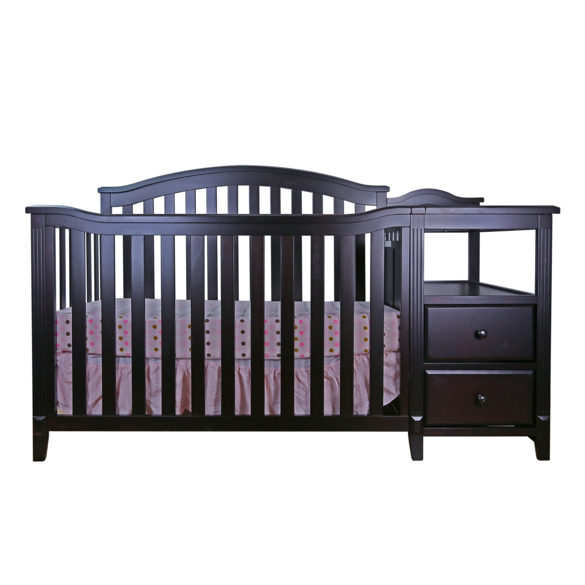 Athena Kali 4-in-1 Crib And Changer In Espresso
