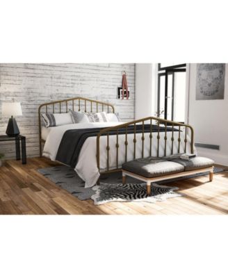 Novogratz Collection - Bushwick Metal Bed in Gold