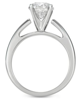 Macy's Diamond Solitaire Engagement Ring (3 ct. t.w.) in 14k White Gold