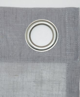 Slub Textured Linen Blend Grommet Top Curtain