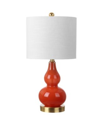 Jonathan Y Anya 20.5 in. Mini Glass LED Table Lamp Orange