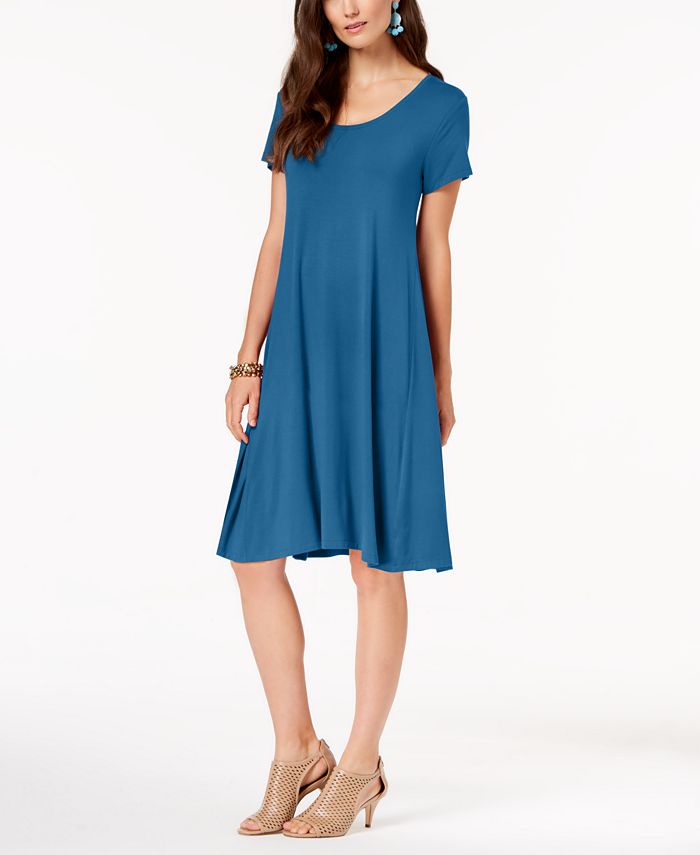Petite short 2025 sleeve casual dresses