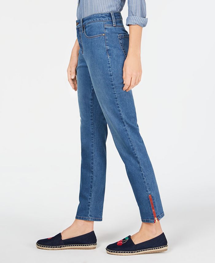 Charter Club Womens Chelsea Petite Tummy Control Ankle Pants Honey Size 10 P
