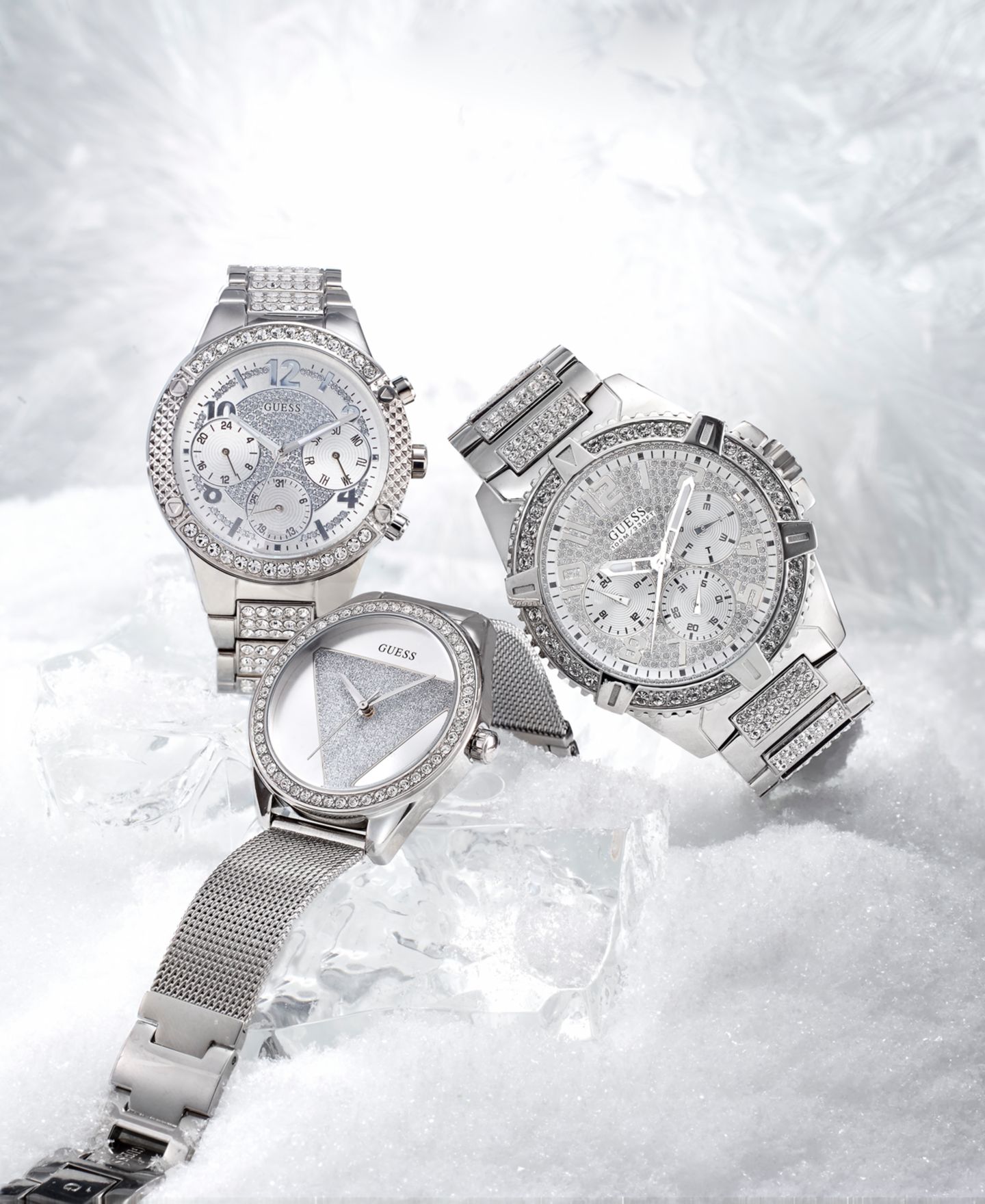 Мужские часы GUESS Stainless Steel Bracelet Watch 50mm — фото 2
