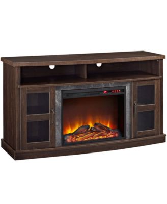 Ameriwood Home - Zane Fireplace Console with Glass Doors for TVs up to 60 Inches
