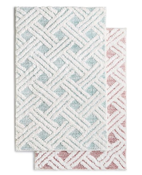 Martha Stewart Collection CLOSEOUT! High Low Lattice 20" x 30" Bath Rug
