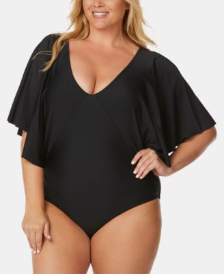 plus size swimwear with sleeves