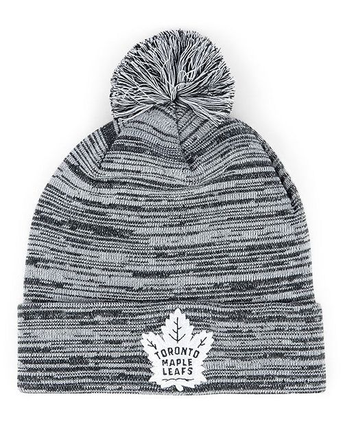 Authentic Nhl Headwear Toronto Maple Leafs Black White Cuffed Pom