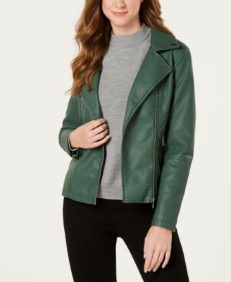 Style & Co - Faux-Leather Moto Jacket