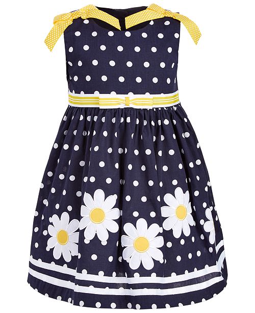 Blueberi Boulevard Toddler Girls Dots & Daisies Dress & Reviews