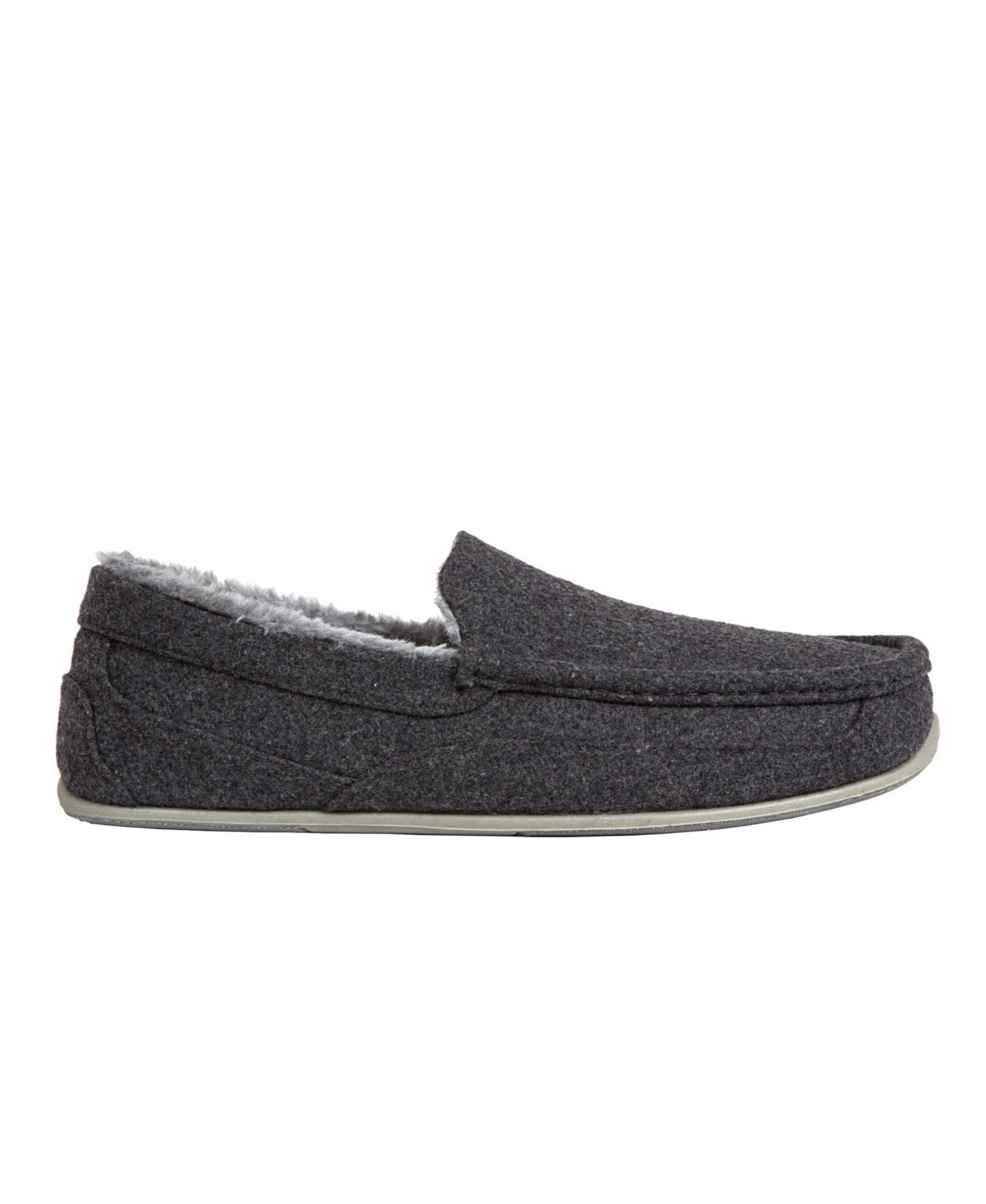 Мужские тапочки DEER STAGS Spun Felt Cozy Slipper, цвет: Тёмный серый — фото 3