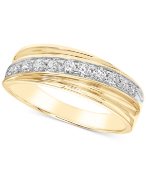 image of Men-s Diamond Diagonal Band (1/2 ct. t.w.) in 10k Gold