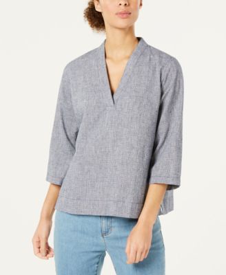 Eileen Fisher - 3/4-Sleeve Boxy Top