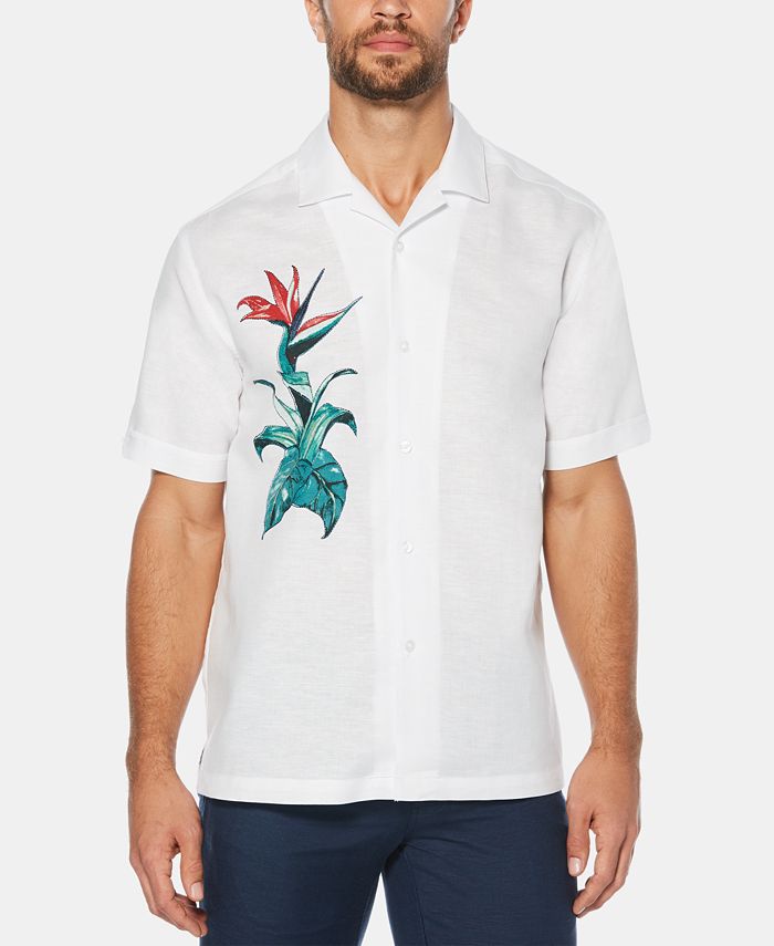 Cubavera Men's Bird of Paradise ShortSleeve Linen Shirt Macy's