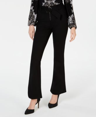 INC International Concepts - Belted Ponte-Knit Bootcut Pants