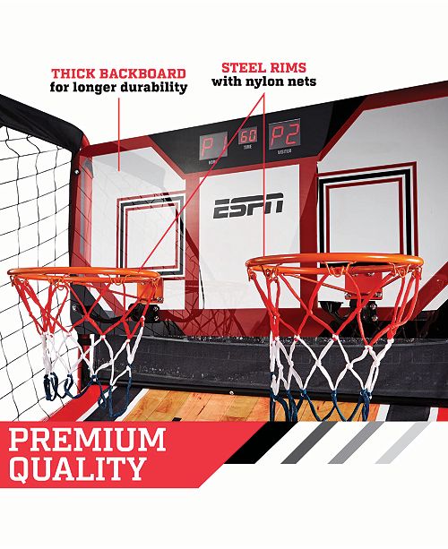 MD Sports ESPN 2 Player Ez Fold Basketball Game with Polycarbonate