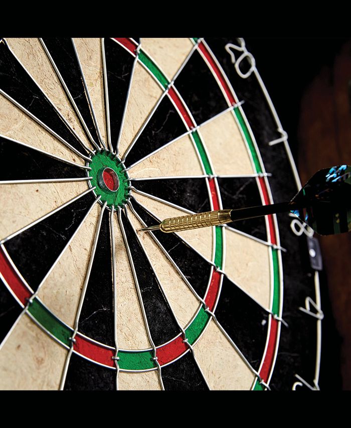 MD Sports Barrington Woodhaven Premium Bristle Dartboard Set with LED Lights Macy's