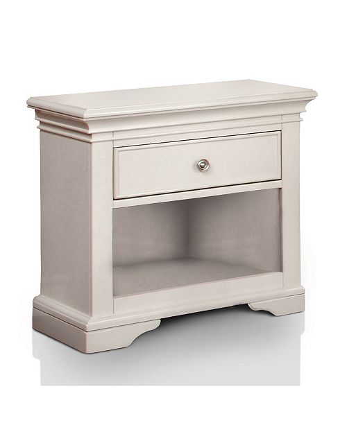 Furniture Of America Gillis White 1 Drawer Nightstand Reviews Furniture Macy S