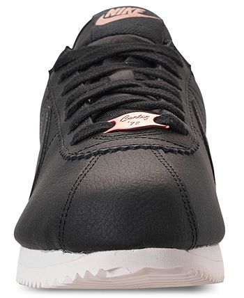 Nike women's classic cortez leather metallic casual sneakers from finish shop line