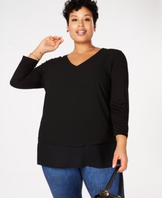 Michael Kors - Women's Layered-Look Tunic Top