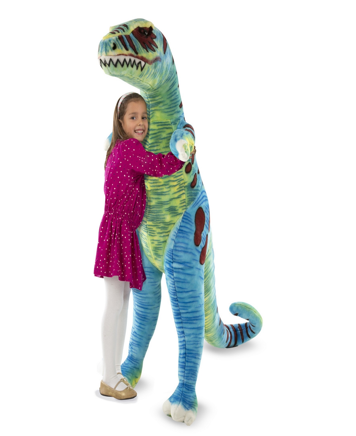Melissa & Doug Kids'  Jumbo Trex Dinosaur Lifelike Stuffed Animal (over 4 Feet Tall) In Multi