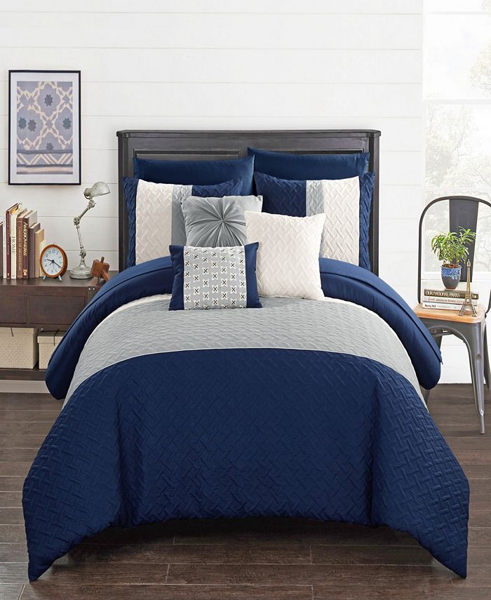 Chic Home - Osnat 10-Pc. Bed In a Bag Comforter Sets