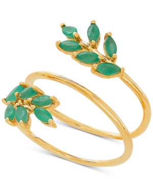image of Emerald Coil Statement Ring (9/10 ct. t.w.) in 14k Gold
