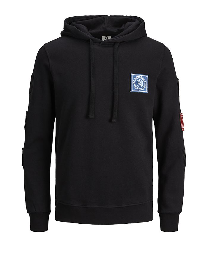 Jack & Jones Essentals Hooded Overhead Sweat N Black | Sweatshrts - View #9