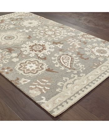 Oriental Weavers - Craft 93003 Gray/Sand 5' x 8' Area Rug