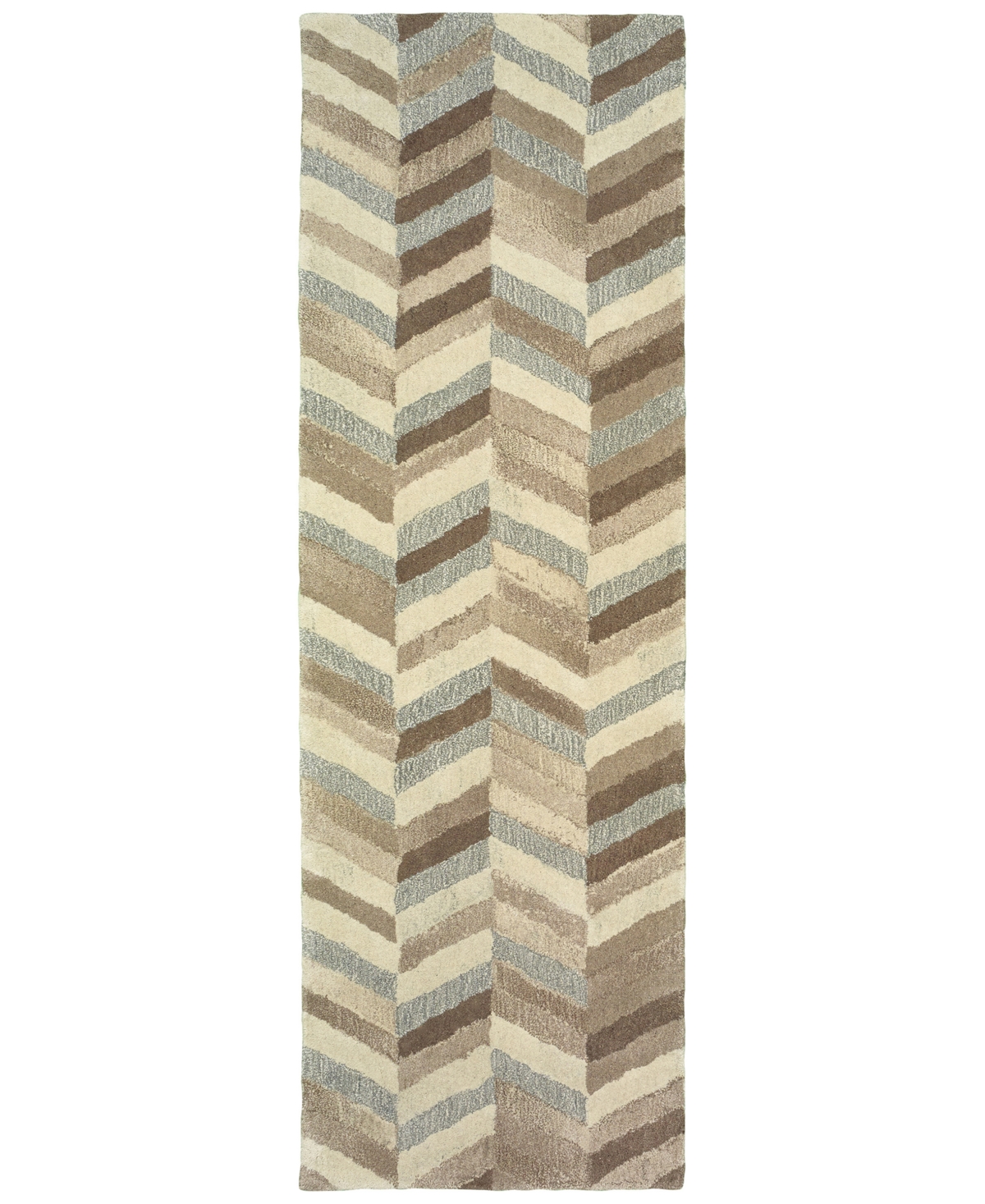 Oriental Weavers Infused 67005 Beige/Gray 2'6in x 8' Runner Area Rug - Beige/Grey