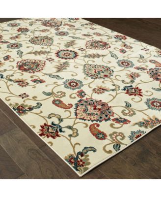CLOSEOUT! Kashan 9946W Ivory/Multi 3'10" x 5'5" Area Rug