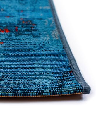 Marina 8046 Suzanie Blue 7'10" x 9'10" Indoor/Outdoor Area Rug