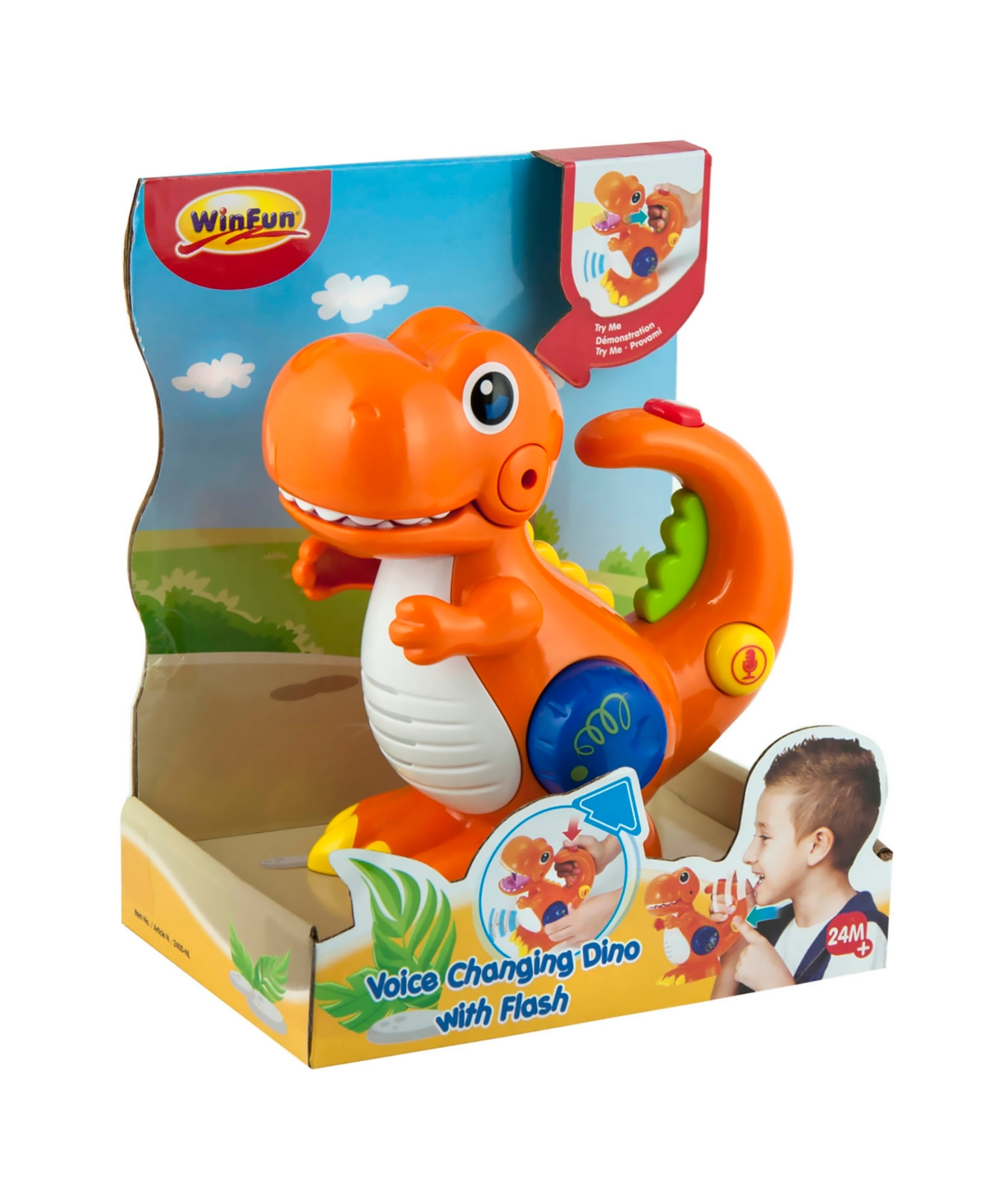 Shop Winfun Recording And Voice Changing Dinosaur In Orange