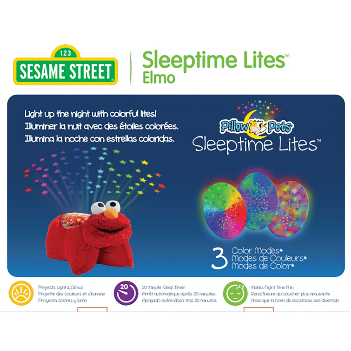 Детская мягкая игрушка Pillow Pets Sesame Street Elmo Sleeptime Lites 11" Plush Nightlight — фото 6
