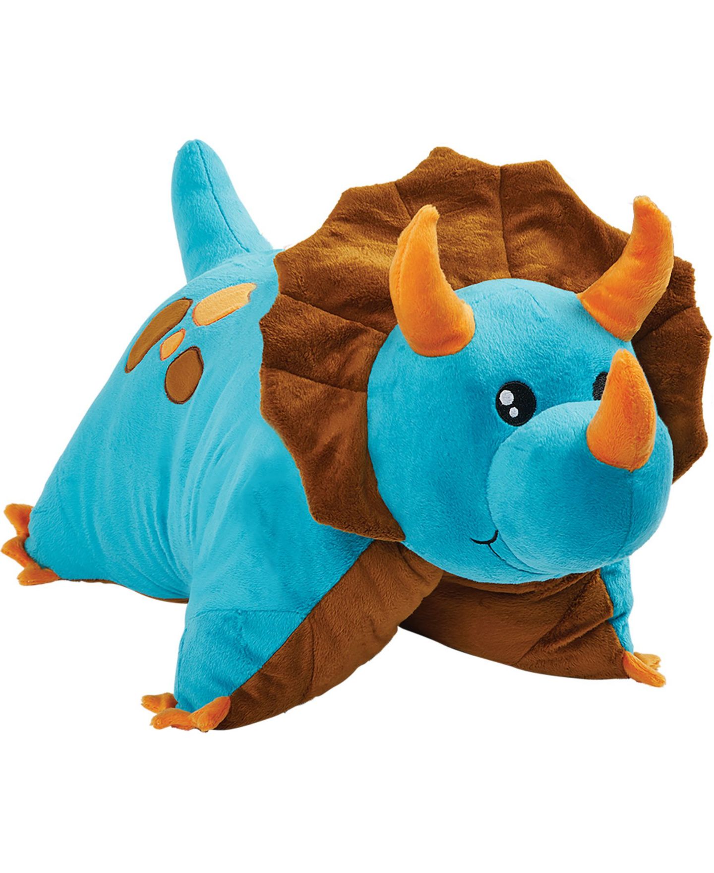 Детская мягкая игрушка Pillow Pets Dinosaur 18" Stuffed Animal Plush, цвет: Medium Blu — фото 1