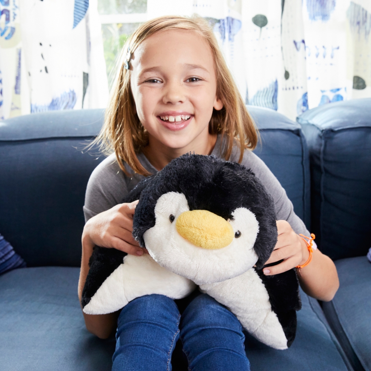 Pillow Pets Signature Playful Penguin Stuffed Animal Plush Toy In Open White