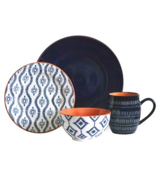 Tangiers 16 Piece Dinnerware Set, Service for 4
