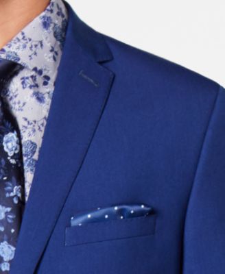 Nick Graham Men's Slim-Fit Stretch Hot Blue Suit