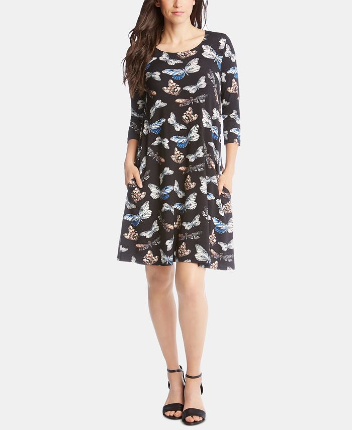 Karen Kane Chloe Butterfly Print A Line Dress Macy s