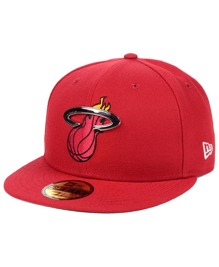 New Era Miami Heat Metal Mash Up 59FIFTY-FITTED Cap - Macy's