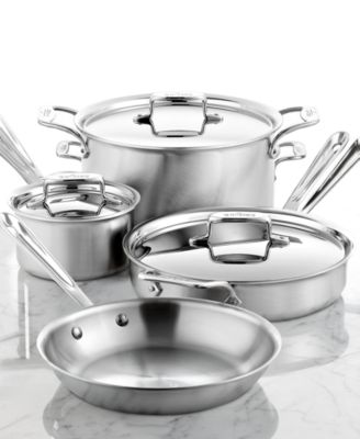 All-Clad D5 Brushed Stainless Steel 7 Piece Cookware Set