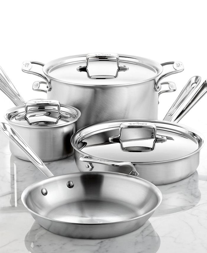 All-Clad D5 Brushed Stainless Steel 7-piece Cookware Set
