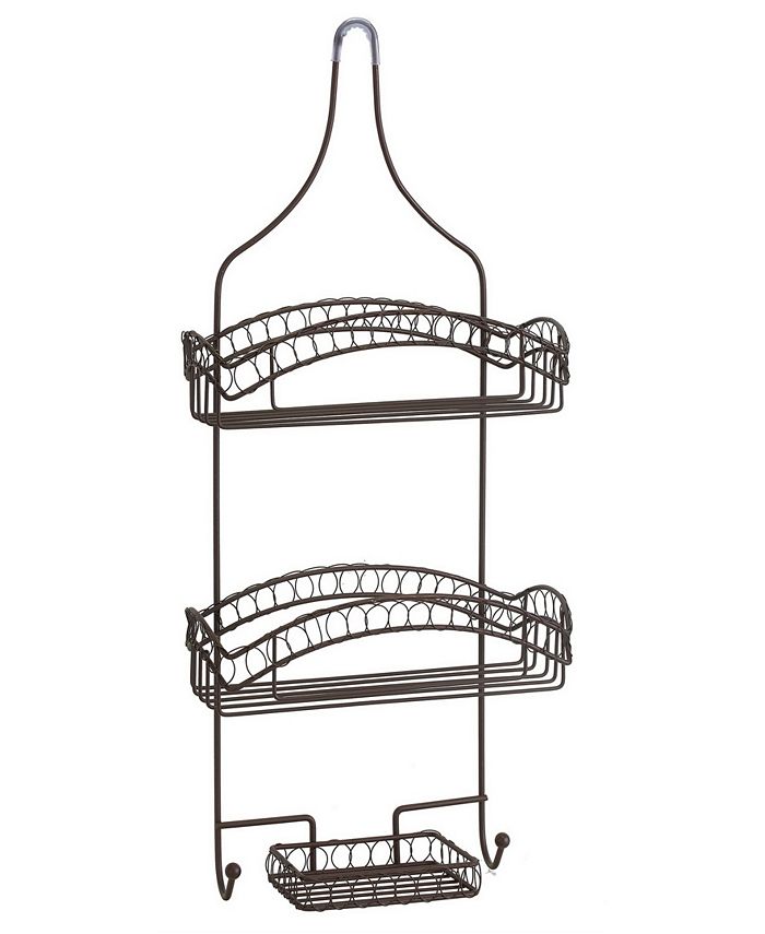 Bath Bliss Organizador De Esquina De Tensión De 4 Niveles, Color Gris