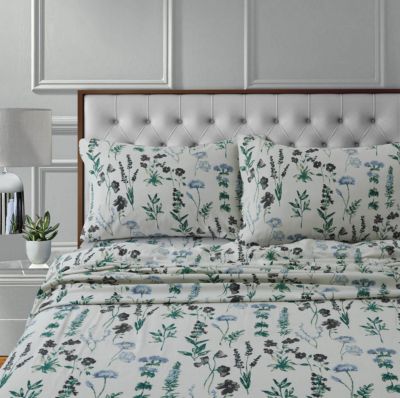 Fleur Cotton Flannel Printed Extra Deep Pocket Sheet Sets